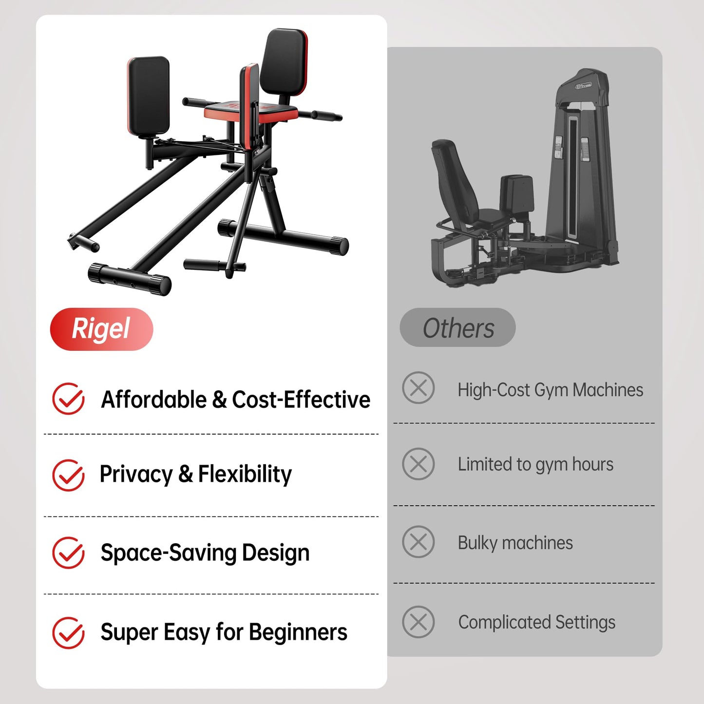 Rigel Leg Stretcher, 220LBS Leg Stretch Machine, Heavy Duty Steel Frame Equipment Splits Machine, Leg Stretching Training Machine for Home Gym Split Machine Training Fitness