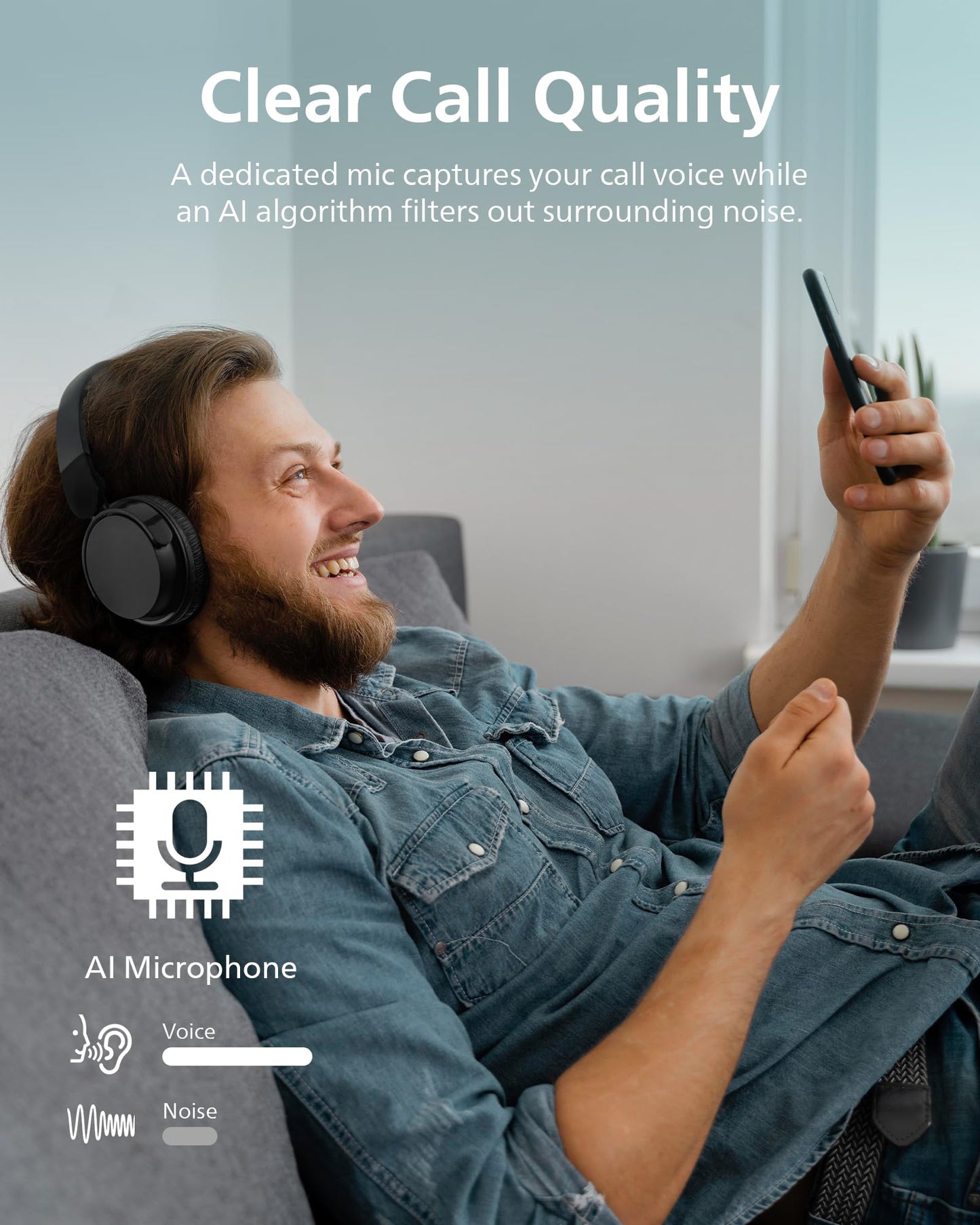 PHILIPS H3209 Wireless Headphones,On-Ear Bluetooth Headphones, Dynamic Bass, Sound Signature,Clear Call,25H Battery Life,Fast Charging,Soft Ear Cups,Bluetooth 5.3,Compact Design,Light,Dark Black