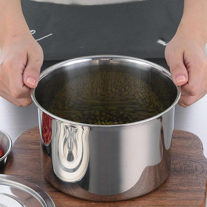 Stainless Steel Soup Pot: Stock Pot Sauce Pot Induction Pot with Lid, Healthy Multifunctional Odorless Cooking Pot