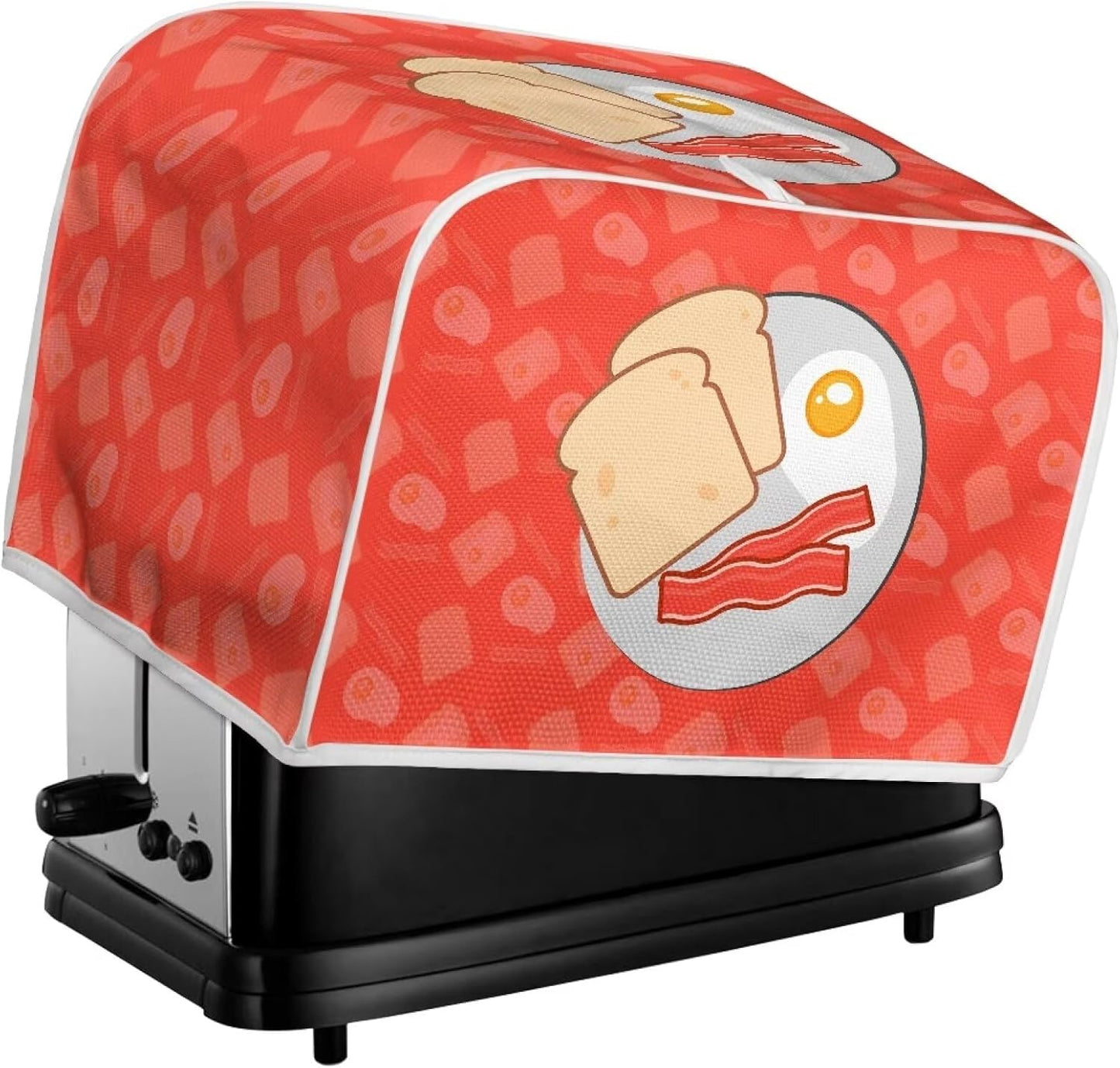 Toast Breakfast Toaster Cover - Bread Toaster Oven Cloth Cover with Top Handle, Waterproof Pink Organizer Bag