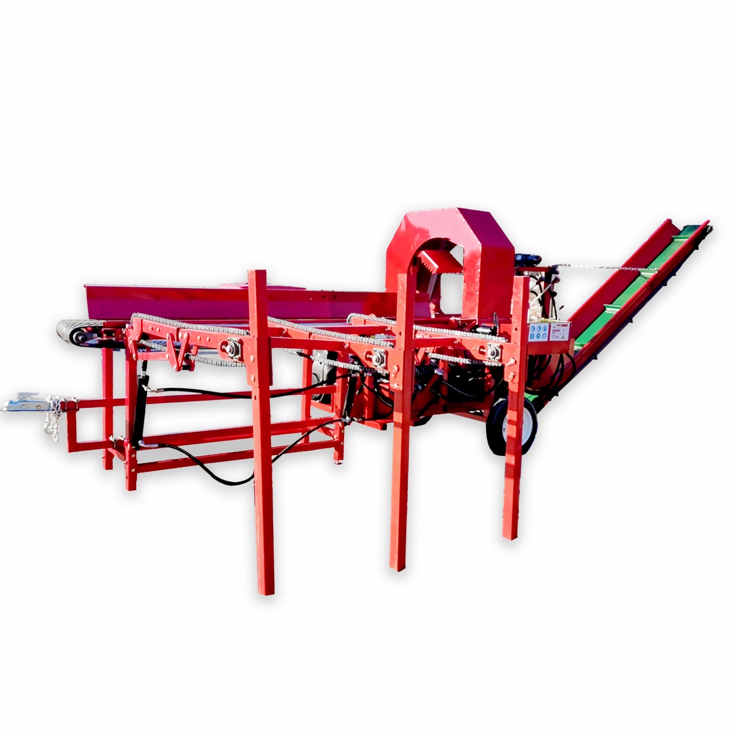 45T Firewood Processor with 20HP GX630 Engine, 19.6″ Max Cut, 25″ Chainsaw, Have Chain Table, 3M Conveyor, Full Hydraulic Control– Easy to Operate for Home, Farm, Small Business – CA Shipping