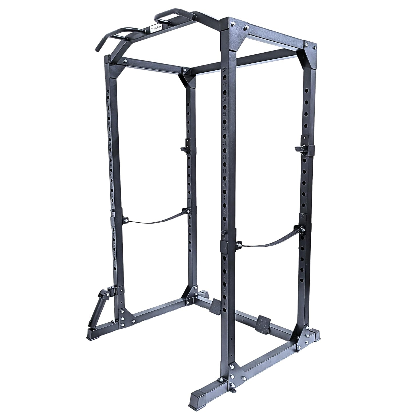 HulkFit Multifunctional Gen 2 Pro Series Power Cage Squat Rack with Home Gym Attachments and Accessories - Black