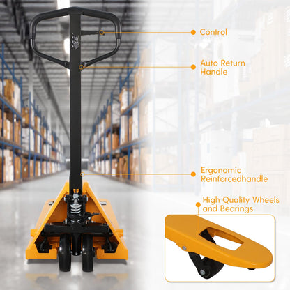 APOLLOLIFT Pallet Jack, 5500-Lbs Capacity Pallet Truck Standard Duty Manual Pallet Trucks Pallet Jack 48" Lx27 W Fork Size for Warehouse, Factory