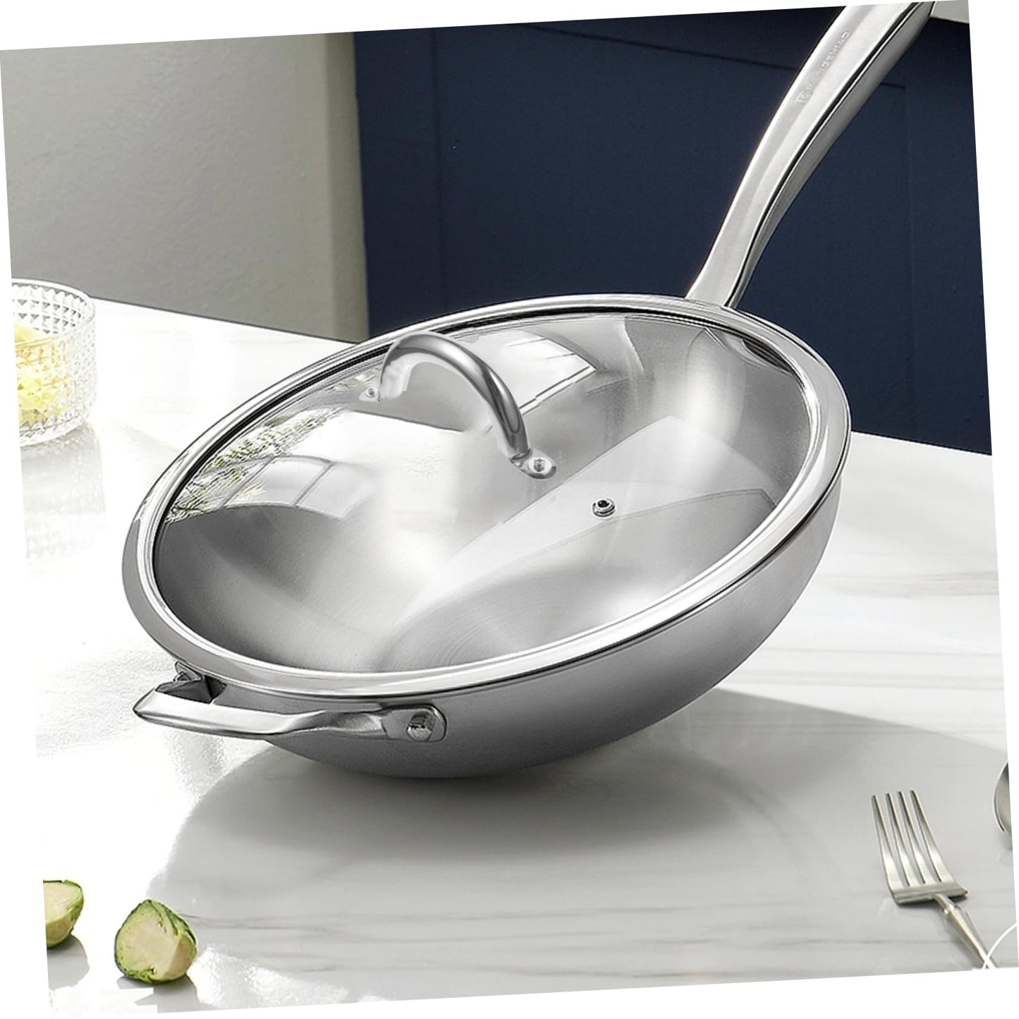 FUNOMOCYA 6pcs Sturdy Stainless Steel Pan Lid Handle Replacement Wear-Resistant Kitchen Cookware Accessory Easy Installation Compact Design for Casserole and Steamer Pots
