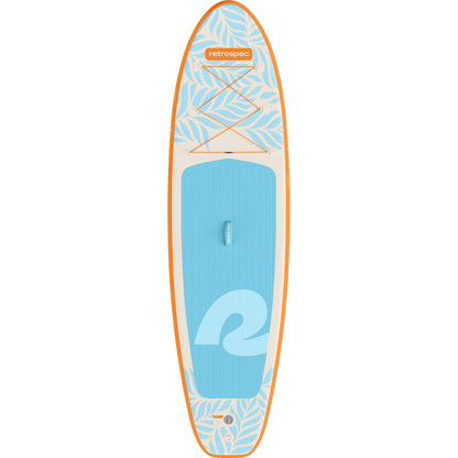 Retrospec Weekender Inflatable Stand Up Paddle Board Includes Paddle, Pump, Travel Bag and Accessories 10’6” Lightweight Inflatable SUP, Puncture Resistant Inflatable Paddle Board for Adults