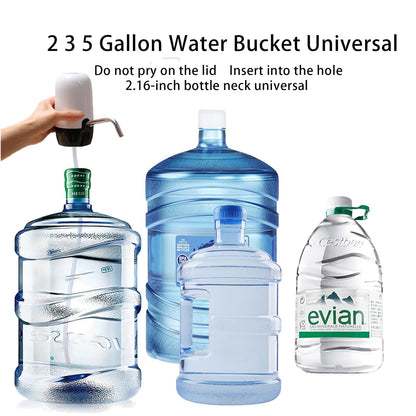 Double Pump Gallon Water Dispenser Portable Water Pump for 5 Gallon Bottle USB Charging Water Dispenser for 5 Gallon Bottle,Fast Pumping Speed