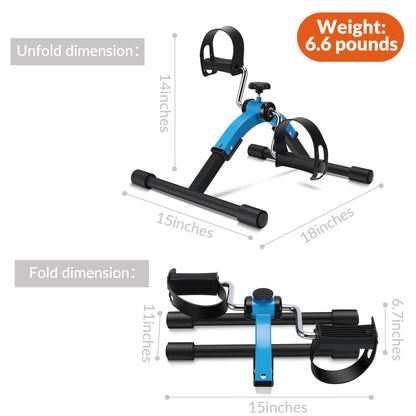 Pedal Exerciser mini Exercise Bike for Leg and Arm Cycling Exercisce Foldable Pedaller