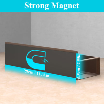Metal 4 Pack Magnetic Spice Storage Rack Organizer for Refrigerator and Oven, Black Fridge Organizers and Storage