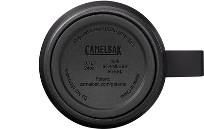 CamelBak Horizon Straw Mug Insulated Stainless Steel with Spill Resistant Straw Lid, 24oz Travel Friendly Design for Hot and Cold Drinks, Black