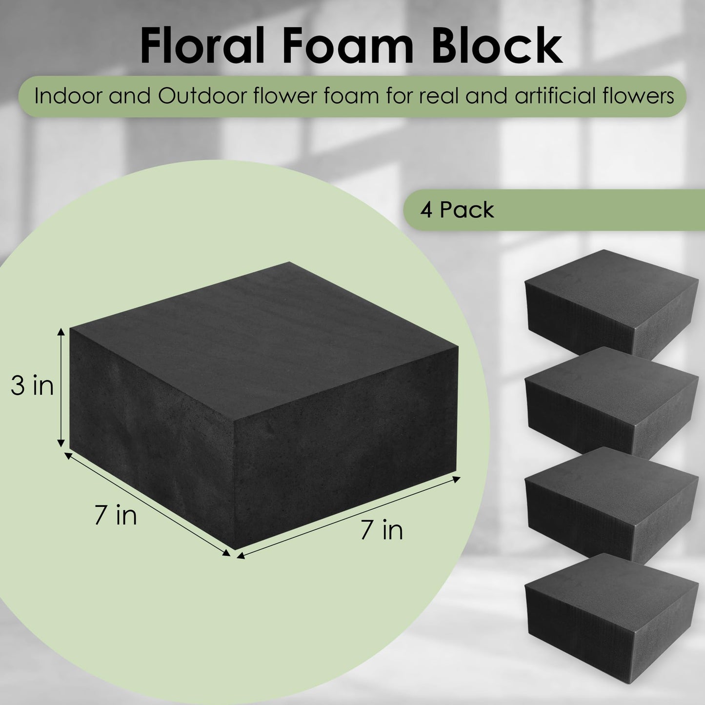 XCEL Floral Foam Blocks for Artificial Flower Arrangements, Craft Foam Block DIY Craft and Florist Supplies
