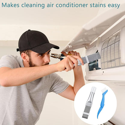 Air Conditioner Condenser Fin Comb Cleaner Kit 2Pcs, Stainless Steel Metal Fin Comb for Radiator Repair