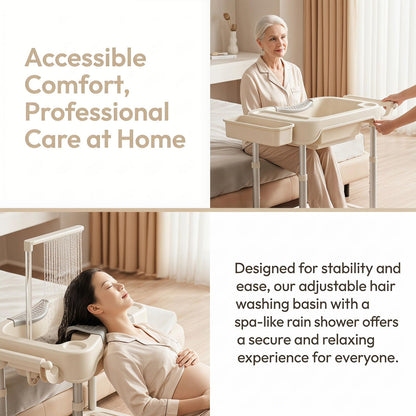 Portable Shampoo Bowl, Mobile Shampoo Basin, Features A Vertical Circulation Pump, A Height Adjustable Lifting Bracket, for Elderly, Pregnant Women, People with Limited
