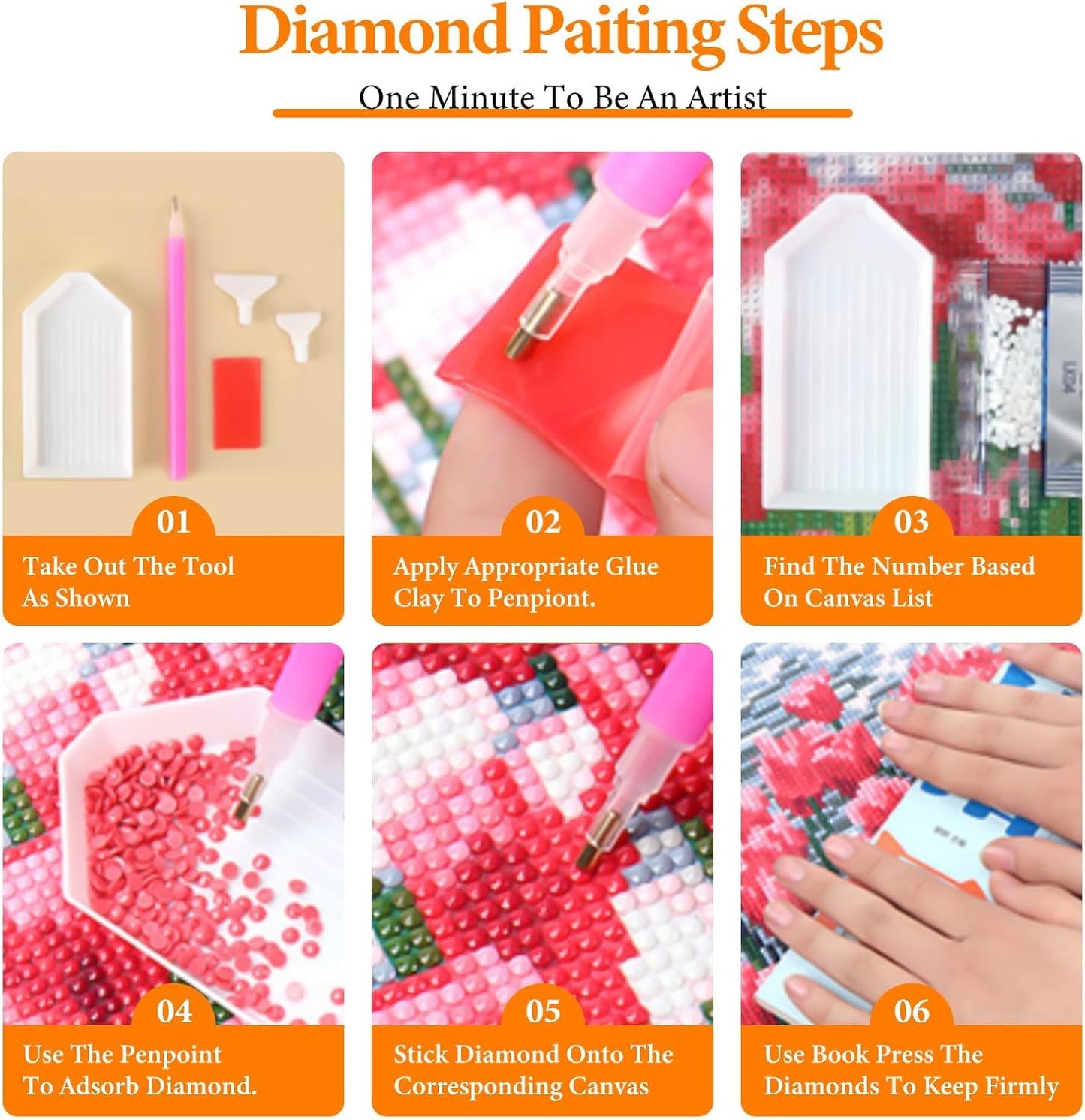 EIBEILI 4 Pack Diamond Art Kits for Adults - Mandala 5D Diamond Painting Kits for Beginner,DIY Gem Art Full Drill Diamond Dots Crystal Craft Kits for Gift Home Wall Decor 12x12inch