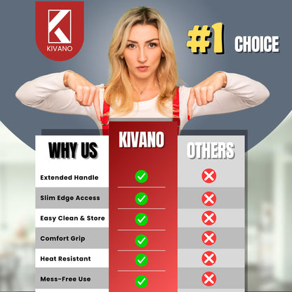 KIVANO Cast Iron Scrubber with Pan Scraper, 316L Chainmail Scrubber, Long Handle Cast Iron Cleaner for Dishes, Pans, Grills, Upgraded Chain Mail Scrubber for Grill Pan Skillet Wok Carbon Steel
