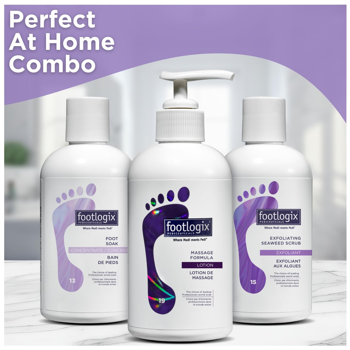 FOOTLOGIX Foot Soak Concentrate, 8.45 oz - Gentle Cleansing, Foot Bath Soak, Soften Dry Feet and Calluses