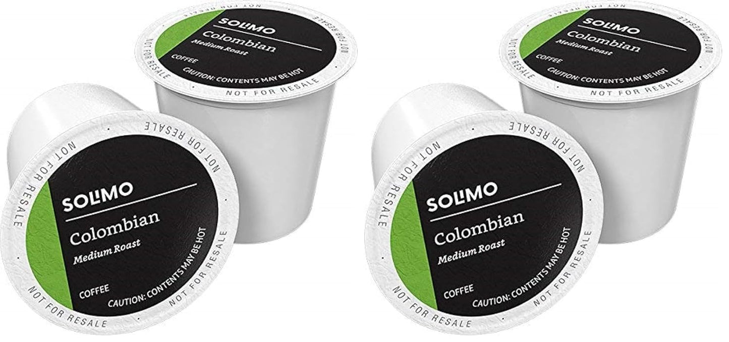 Solimo Medium Roast Colombian Coffee Pods - Compatible with Keurig 2.0 | 100 Count (Pack of 2)