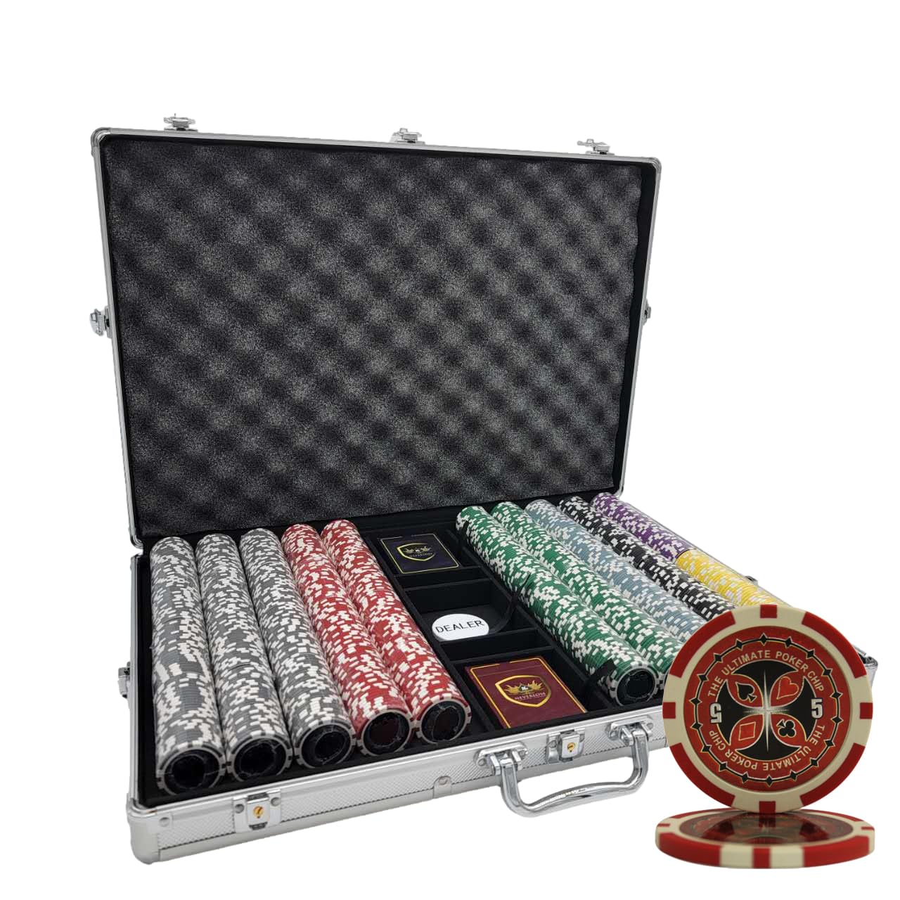 MRC 1000 pcs Ultimate Laser Poker Chips Set with Aluminum Case Custom Build