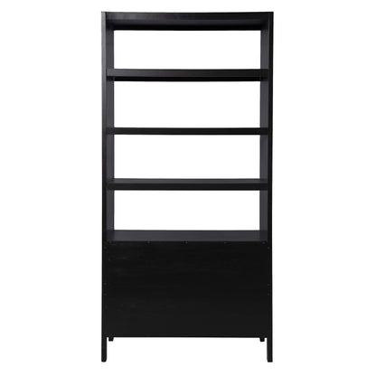 SEI Furniture Carondale Bookcase/Storage Shelf, Black and Gold