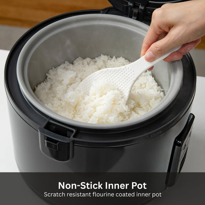 Tiger JNP-S15U-KY 8 Cup Capacity White Rice Cooker with Non-Stick Inner Pot, Retractable Power Cord, and Keep Warm up to 12 hours (Obsidian Black)