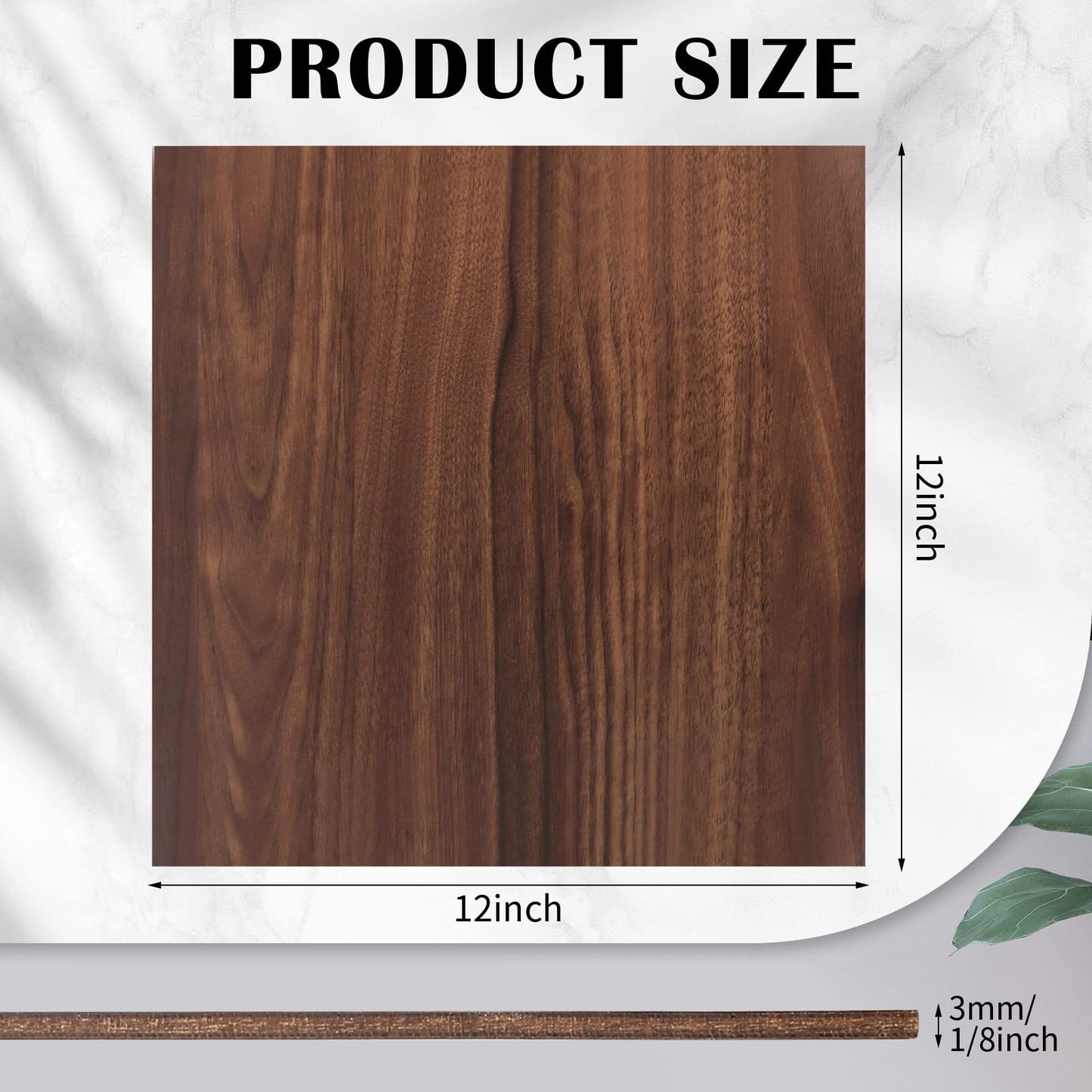 12 Pcs Walnut Unfinished Wood Craft, 3MM 1/8" x 12" x 12" Walnut Unfinished Plywood for Laser Cutting & Engraving, CNC Cutting, School DIY Projects 12 Pcs