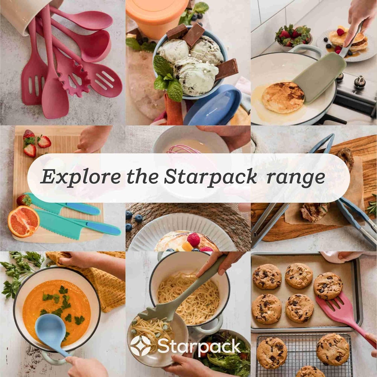 Starpack 'Freeze the Day' Ice Cream Storage Container, 2 Pcs, 1 Quart for Homemade Dessert