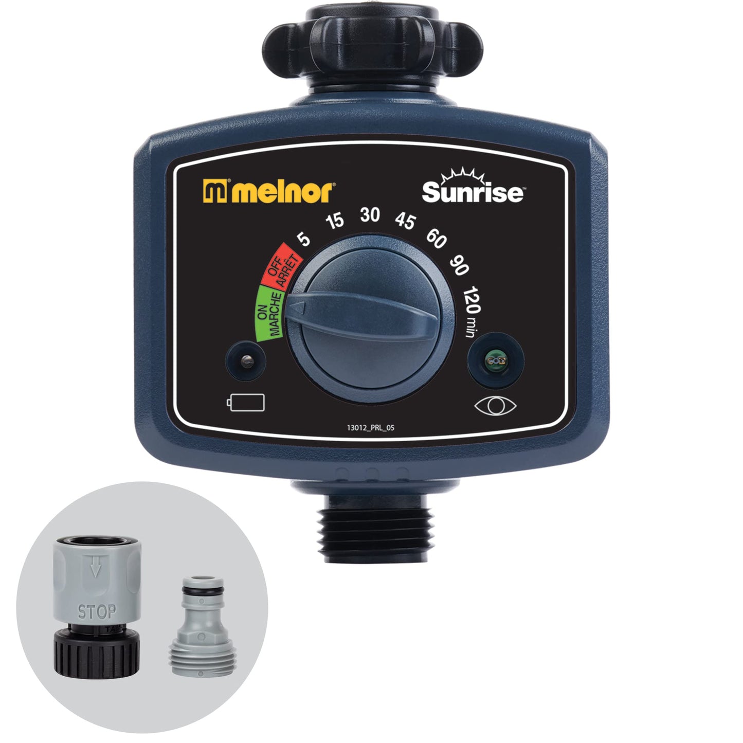 Melnor 65164AMZ Sunrise Daily Water Timer, Grey, Black