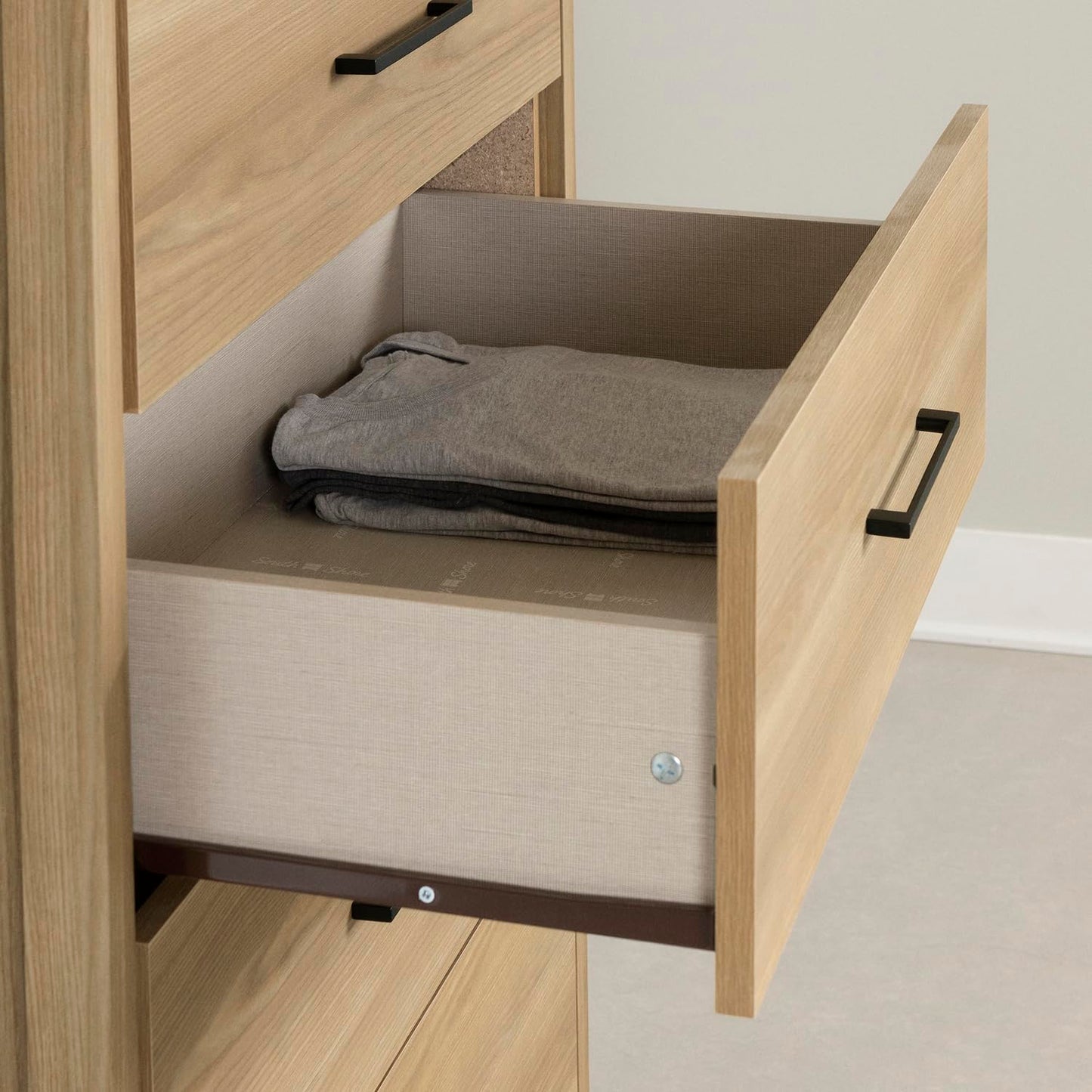 South Shore Gravity 5-Drawer Chest Natural Ash, Contemporary