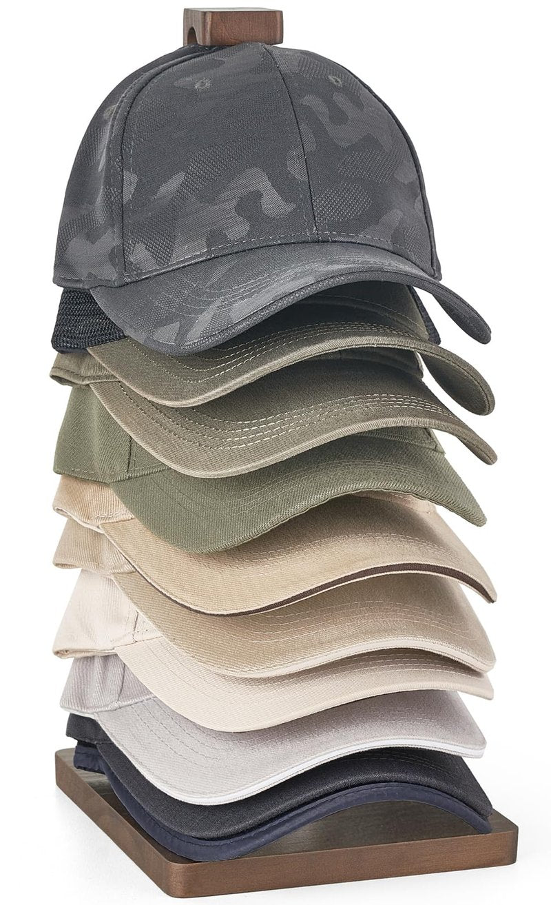Mkono Hat Organizer for Baseball Caps, Hat Rack Hold Up to 10 Hats Baseball Caps Tabletop Hat Holder Storage Display for Closet, Dresser, Entrance, Shelf