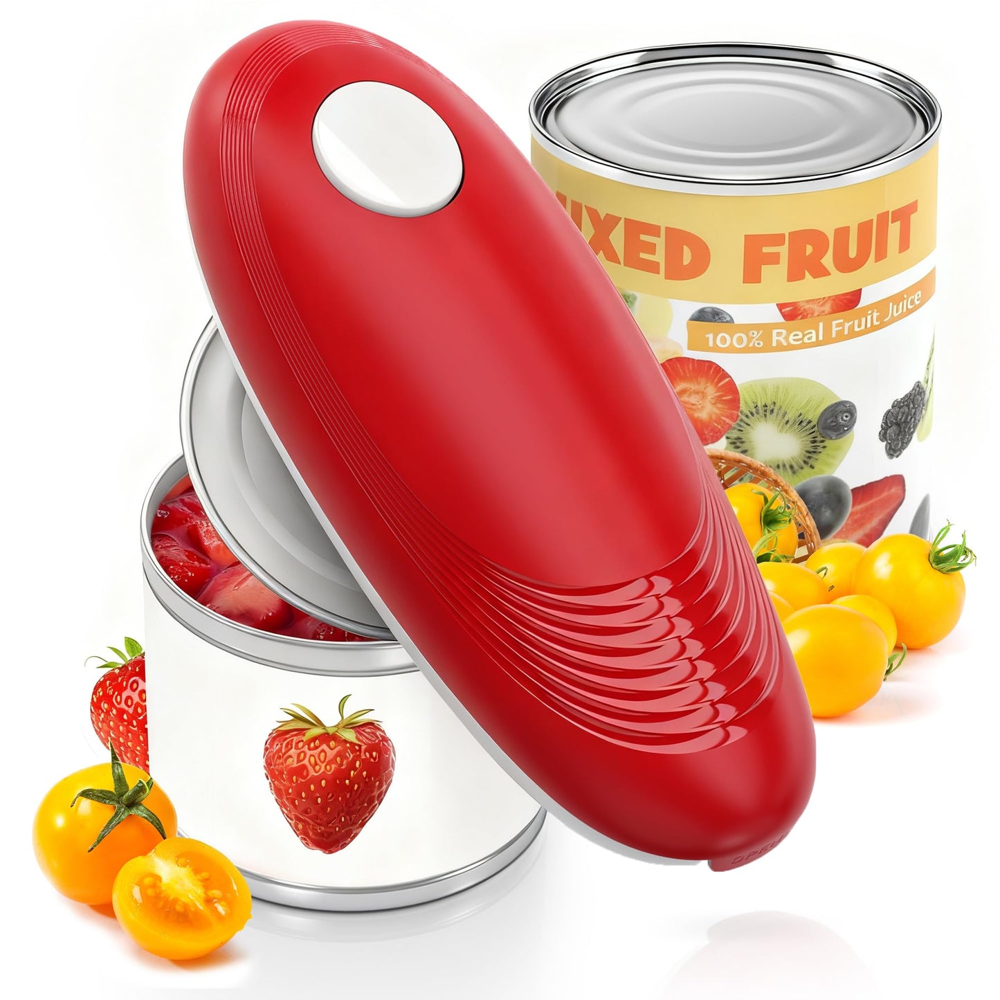 Electric Can Opener, Food Safe Automatic Can Opener with Smooth Edge, Open Your Cans with A Simple Press of Button, Can Opener Electric Kitchen Gifts for Seniors and Arthritis