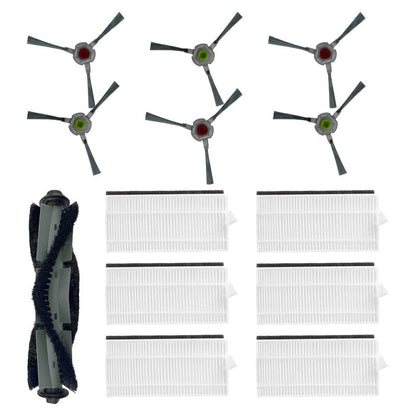 Replacement Parts Compatible with AIRROBO P20 Robot Vacuum Cleaner Spare Parts Accessories 1 Main Brush 6 HEPA Filter 6 Side Brushes, 𝐍𝐎𝐓 𝐟𝐨𝐫 𝐓𝟐𝟎 / 𝐓𝟐𝟓 / 𝐓𝟑𝟎 / 𝐏𝟑𝟎