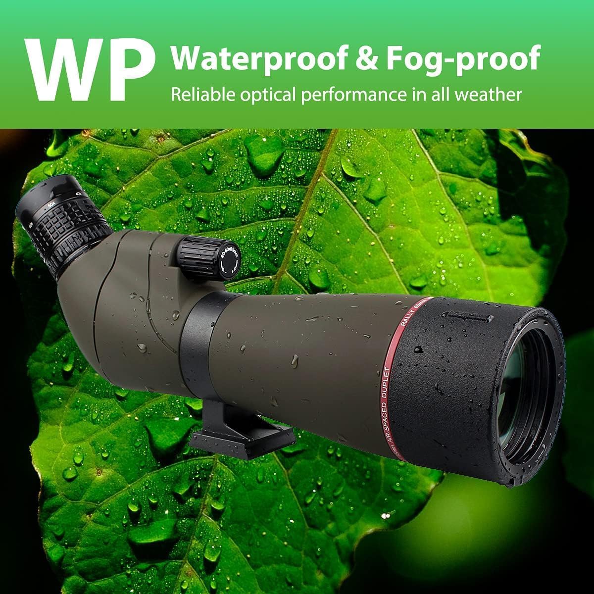 SVBONY SV13 Spotting Scope with SC002 WiFi Camera for Digiscoping, Waterproof & Fofproof, 20-60x80mm Long Range Spotter Scope for Wildlife Observation, Bird Watching
