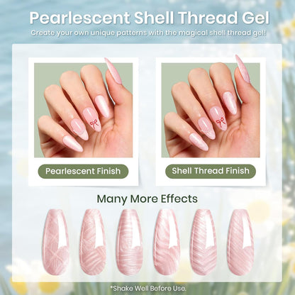 Beetles Cat Eye Gel Nail Polish Set, 6 Summer Colors Pastel Shimmer Glitter Gel Polish Kit Soak Off LED UV Curing Requires Pink Red Blue Orange Green Purple Velvet Gel with Magnet Gift for Women