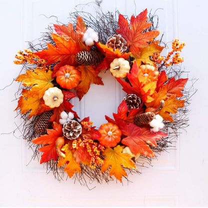 FEPITO 56 Pcs Fall Thanksgiving Decorations, Mini Artificial Pumpkins, Pine Cones, Fall Leaves, Acorns for Fall Party Decorations, Autumn Decorating Kit Halloween Thanksgiving Party Supplies