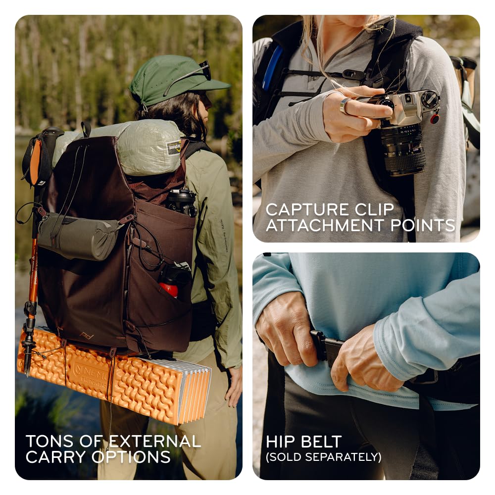 Peak Design Outdoor Backpack 25L, Kelp, Compact and Lightweight Frameless Daypack, Ultra Cinch Roll-Top Design, Ideal for Day Hikes, Camera Carry and Commuting, Versatile Backpack for Men and Women