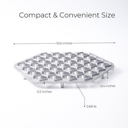 Pelmeni Maker – 37-Hole Aluminum Pelmeni Mold, Russian Ravioli Maker, Dumplings Mold for Homemade Siberian Meat Dumplings, Pierogi, and Pastry Dough Press