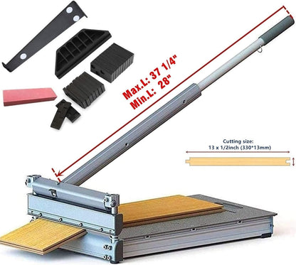 13" Pro Laminate/Vinyl Floor Cutter with Floor Installation Kit, 15°/30°/ 45° Instant Cuts in One Step, Cuts Laminate Floor, Engineer Wood, LVP/T, VCT, SPC, LSPC, VSPC, ABC, WPC & More; Best Buy !