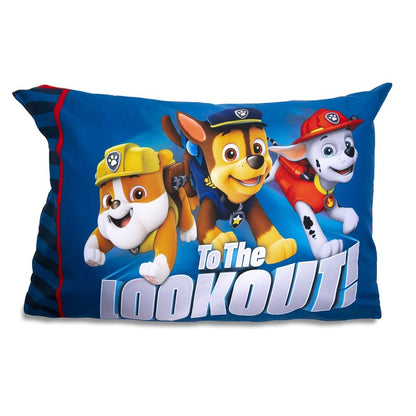 Paw Patrol Sheet Set - Fits Toddler Bed or Crib Mattress - Fitted Sheet and Reversible Pillowcase, Red