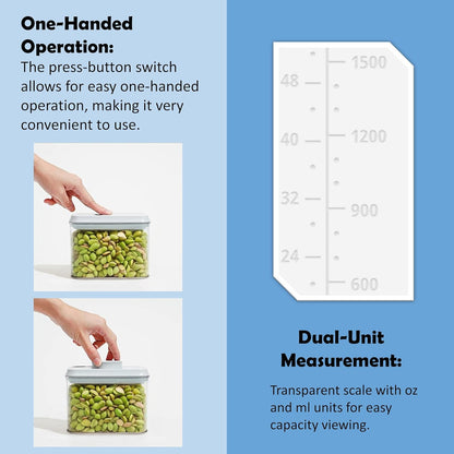 EE Airtight Food Storage Containers Set, Stackable BPA-Free for Kitchen Pantry Organization, Ideal for Cereal, Snacks,