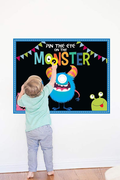 MISS FANTASY Halloween Games for Kids Party, Pin The Eye on The Monster Activities for Family & School
