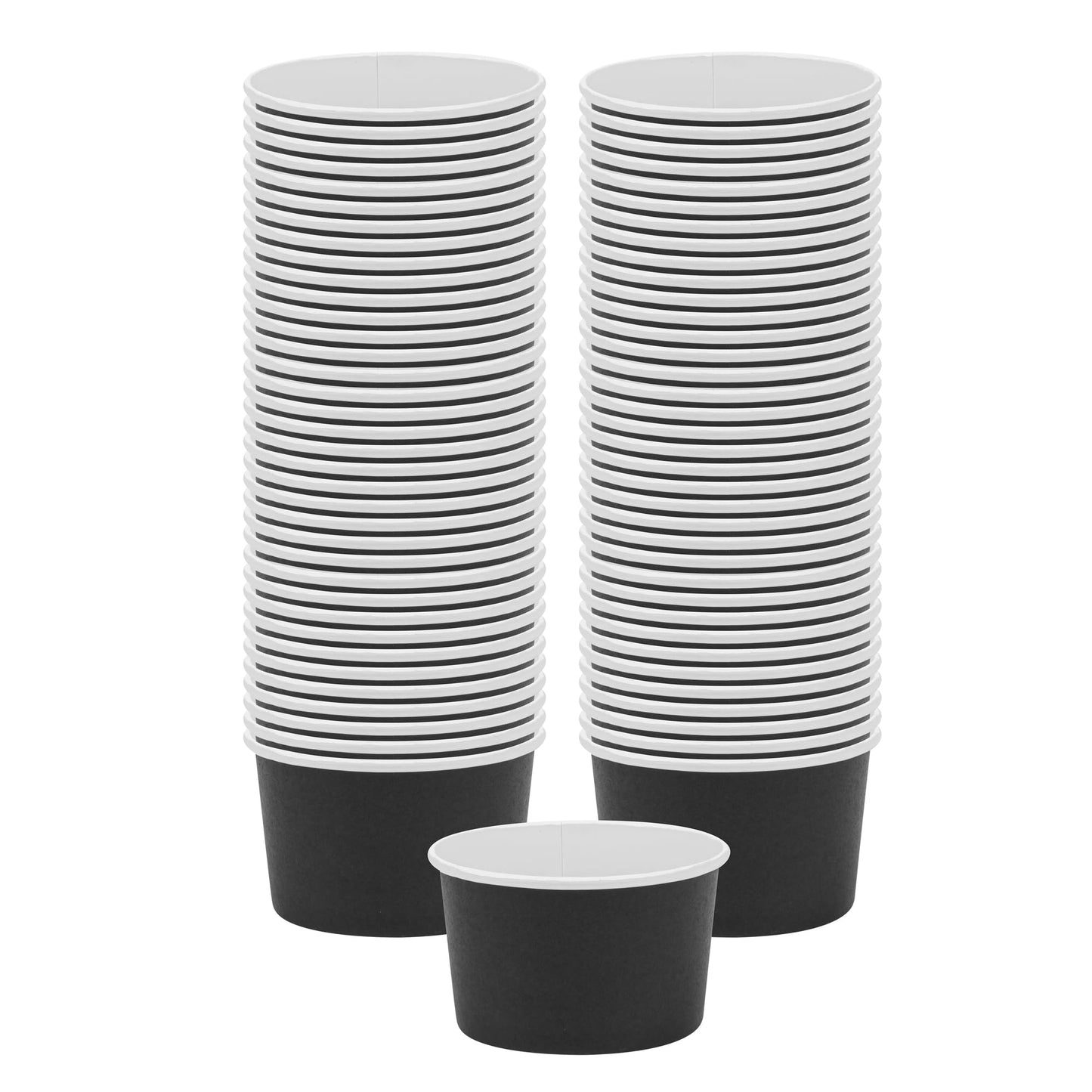 Coppetta 5-Ounce Dessert Cups, 200 Disposable Ice Cream Cups - Lids Sold Separately, Sturdy, Black Paper Frozen Yogurt Bowls, For Hot And Cold Foods, Perfect For Gelato Or Mousse - Restaurantware