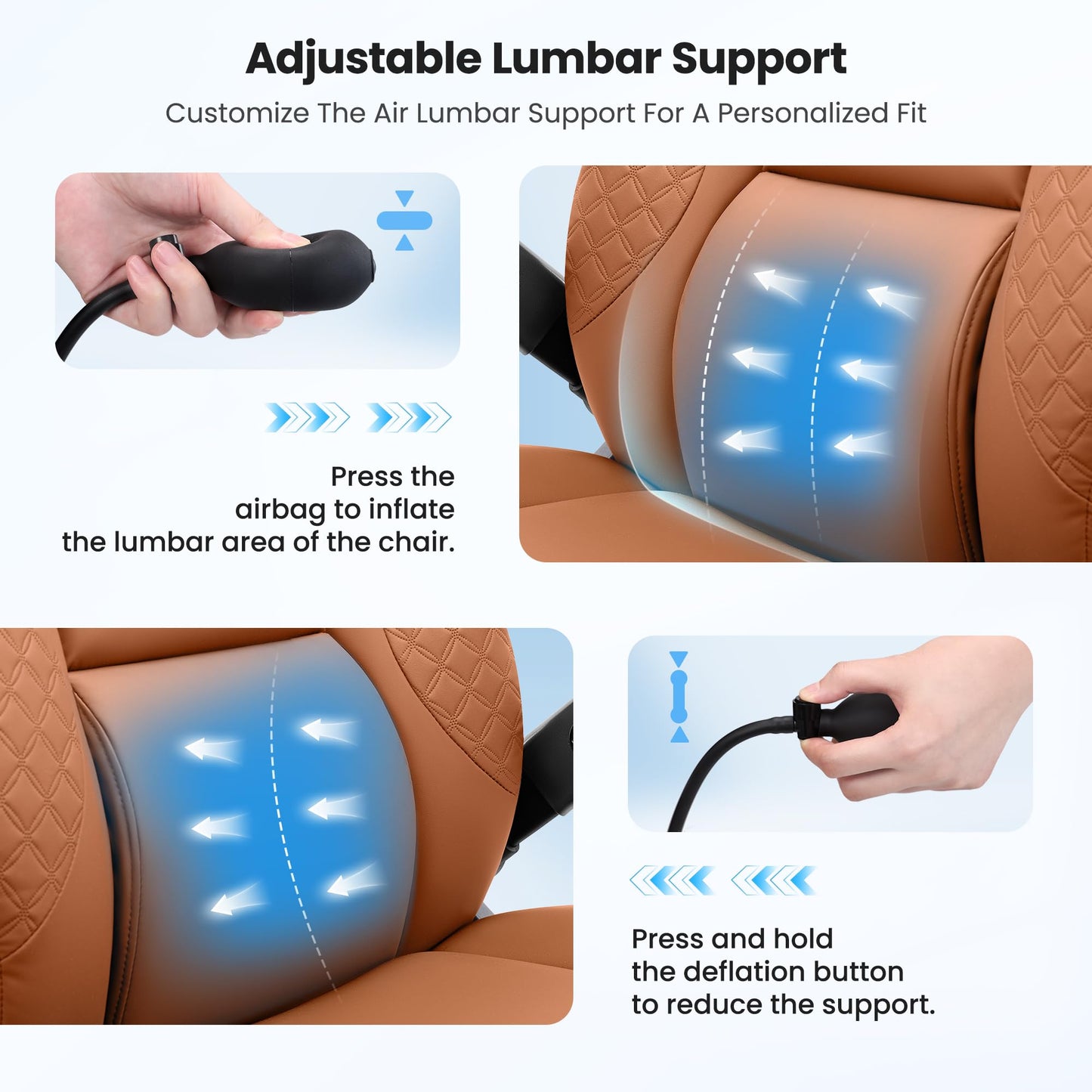 Big and Tall Office Chair for Heavy People, 500LBS Wide Seat Computer Desk Chair, Extra Large Executive Gaming Chair with Adjustable Lumbar Support and 5D Flip Arms, Comfy Heavy Duty Office Chair