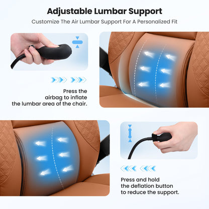 Big and Tall Office Chair for Heavy People, 500LBS Wide Seat Computer Desk Chair, Extra Large Executive Gaming Chair with Adjustable Lumbar Support and 5D Flip Arms, Comfy Heavy Duty Office Chair