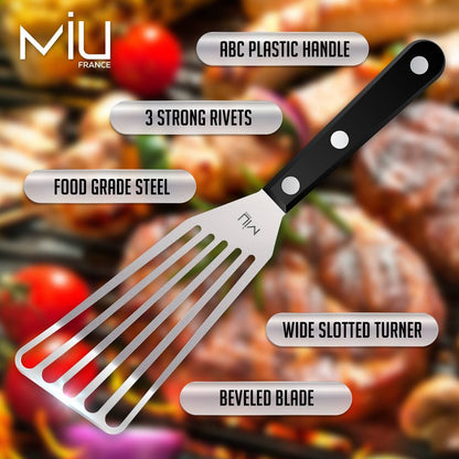 MIU Fish Spatula Steinless Steel 11 inch + Santoku Knife Classic 7 inch