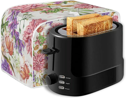 Bird Flowers Painting Toaster Cover Washable 2-Slice Toaster BreadMaker Machine Organizers Bag