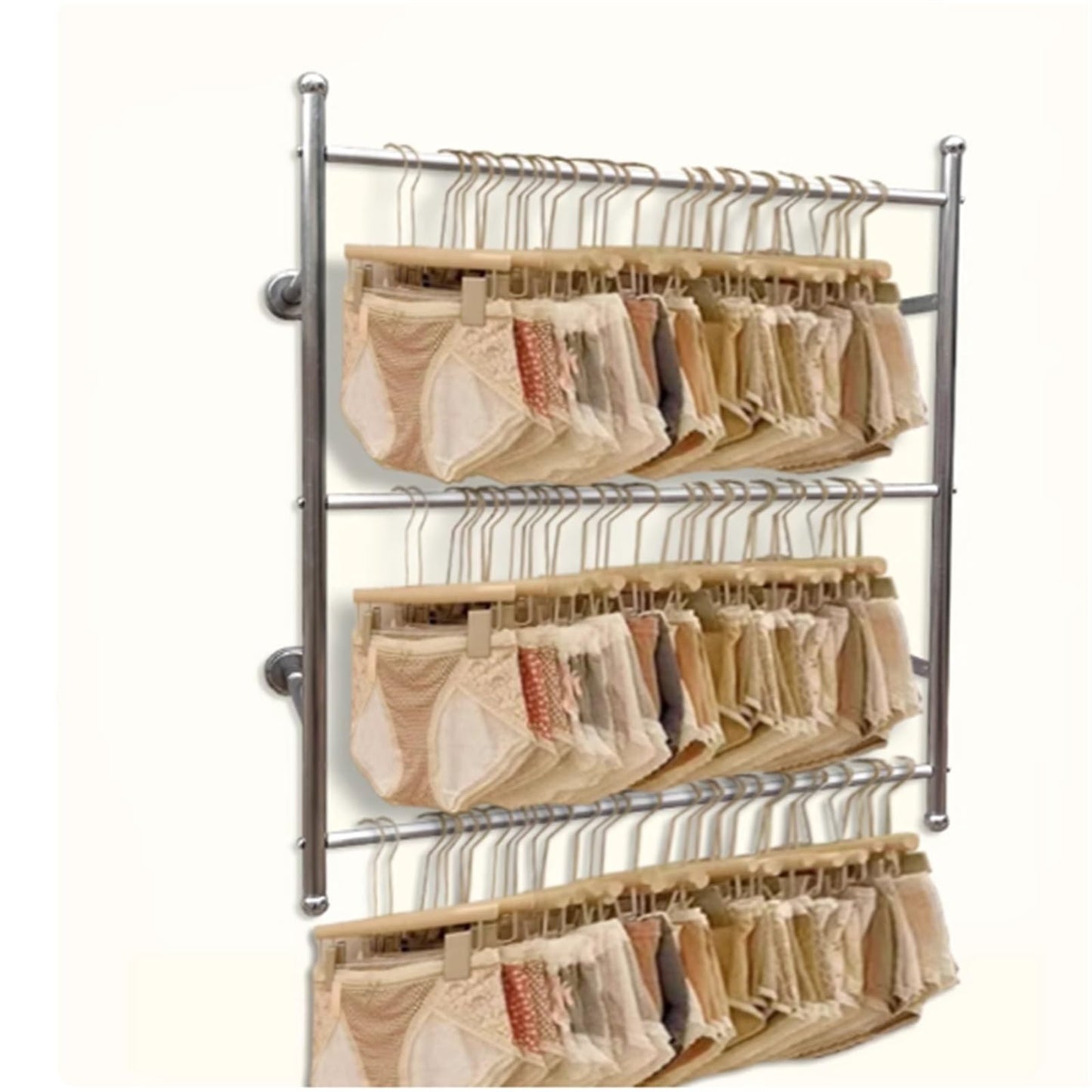 Heavy-Duty Underwear Display Stand, Metals, Retail Showshelves, Lingerie Bra Rack Swimsuit Organizer Hanger, Commercial Clothing Store Shelf, for Shorts,Hats, Sock100*28cm