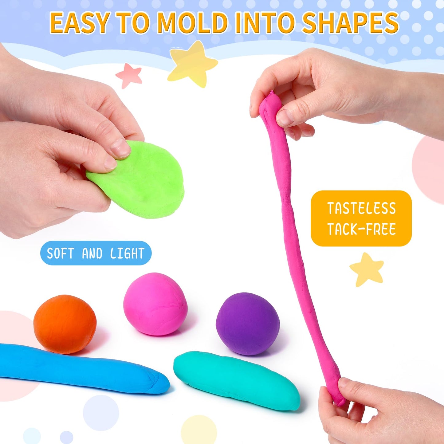 Air Dry Clay Kit, 36 Colors Modeling Clay with Tools, Ultra Light, Safe and Non-Toxic 36 Colors with 3 Sculpting Tools