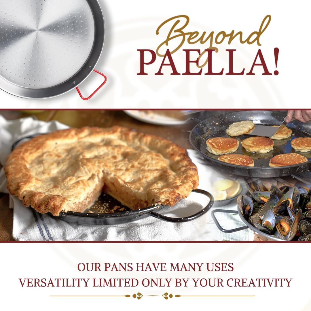 Garcima 10-Inch Carbon Steel Paella Pan, 26cm