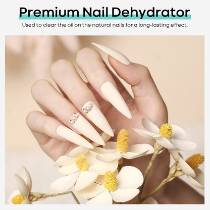 modelones Builder Nail Gel with Gel Top Coat, 3Pcs Clear Builder Nail Kit for Thickening Apex Building Extension Rhinestone Gel Tips Glue, U/V LED Lamp Cured for Home DIY Salon Girls