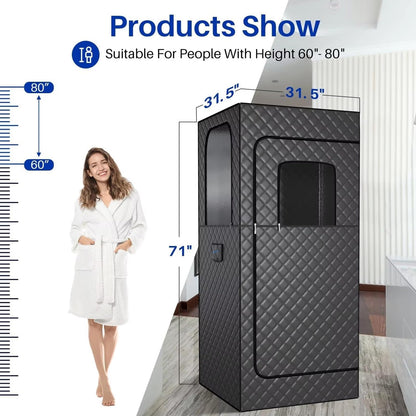 YXKJZHF Portable Steam Sauna, Indoor Sauna Tent for Home Spa Relaxation Boost Health and Recovery, with 2.6L 1000W Steamer
