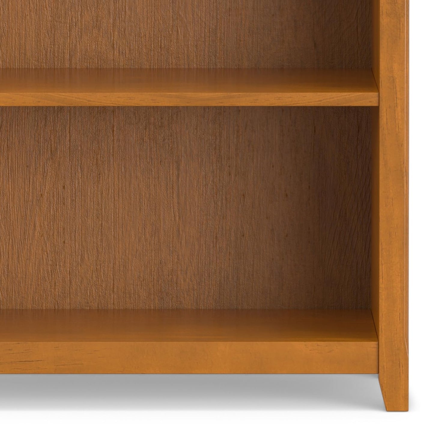 SIMPLIHOME Amherst Bookcase - 70 inch Tall 5-Shelf Solid Wood Bookshelf in Light Golden Brown, Transitional Storage for Living Room, Study Room or Office with Adjustable Shelves and Tapered Legs